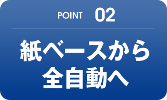 POINT02 紙ベースから全自動へ